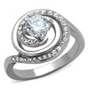 WildKlass Stainless Steel Ring High Polished (no Plating) Women AAA Grade CZ Clear-WildKlass Jewelry