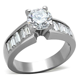 WildKlass Stainless Steel Pave Ring High Polished (no Plating) Women AAA Grade CZ Clear-WildKlass Jewelry