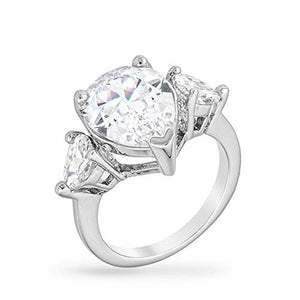 WildKlass Cubic Zirconia Pear Triplet Ring-WildKlass Jewelry