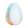 Teardrop Opalite Stone Double Flared Ear Gauge WildKlass Plug-WildKlass Jewelry