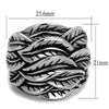 WildKlass Stainless Steel Ring High Polished Men Epoxy Jet-WildKlass Jewelry