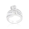 WildKlass Channel Set Overlap Ring-WildKlass Jewelry