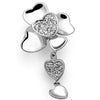 WildKlass 925 Sterling Silver Heart Ring Rhodium Women AAA Grade CZ Clear-WildKlass Jewelry