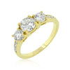 WildKlass Triplet Golden Wedding Ring-WildKlass Jewelry