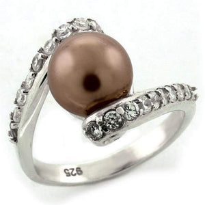 WildKlass 925 Sterling Silver Ring High-Polished Women Synthetic Rose-WildKlass Jewelry
