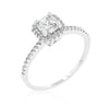 WildKlass Princess Cut Halo Engagement Ring-WildKlass Jewelry