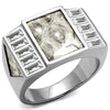 WildKlass Stainless Steel Ring No Plating Men AAA Grade CZ Clear-WildKlass Jewelry