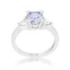 WildKlass 1.8ct Lavender CZ Rhodium Plated Cushion Classic Statement Ring-WildKlass Jewelry