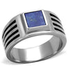 WildKlass Stainless Steel Ring High Polished (no Plating) Men Precious Stone Montana-WildKlass Jewelry