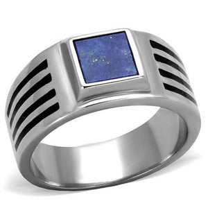 WildKlass Stainless Steel Ring High Polished (no Plating) Men Precious Stone Montana-WildKlass Jewelry