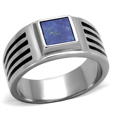 WildKlass Stainless Steel Ring High Polished (no Plating) Men Precious Stone Montana-WildKlass Jewelry