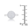WildKlass 0.6ct CZ Rhodium Plated Contemporary Sphere Ring-WildKlass Jewelry