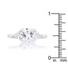 WildKlass 1.8ct Clear CZ Rhodium Plated Cushion Classic Statement Ring-WildKlass Jewelry
