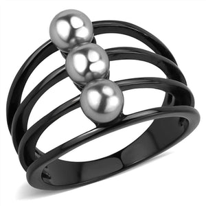 WildKlass Stainless Steel Ring IP Women Synthetic Gray-WildKlass Jewelry