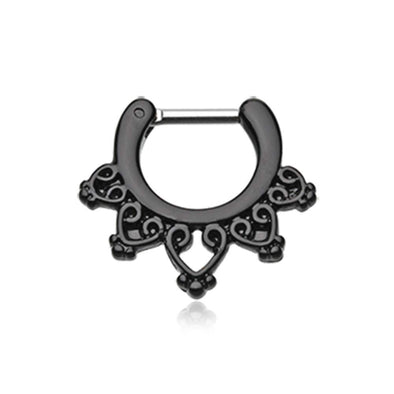 Colorline Royal Bliss Filigree WildKlass Septum Clicker-WildKlass Jewelry