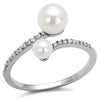 WildKlass Brass Ring Rhodium Women Synthetic White-WildKlass Jewelry