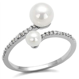 WildKlass Brass Ring Rhodium Women Synthetic White-WildKlass Jewelry