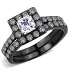WildKlass Stainless Steel Ring IP Women AAA Grade CZ Clear-WildKlass Jewelry