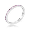 WildKlass 0.5ct Pink CZ Stainless Steel Eternity Band-WildKlass Jewelry