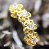 316L Stainless Steel Golden Flowers Seamless WildKlass Circular Ring/Cartilage Earring-WildKlass Jewelry