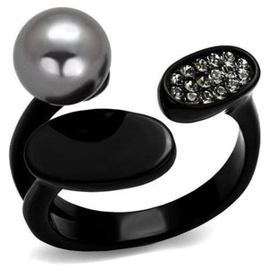 WildKlass Stainless Steel Ring IP Women Synthetic Gray-WildKlass Jewelry