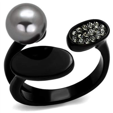 WildKlass Stainless Steel Ring IP Women Synthetic Gray-WildKlass Jewelry