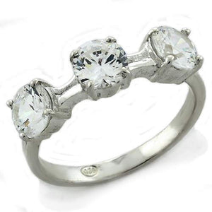 WildKlass Stainless Steel Ring High-Polished Women AAA Grade CZ Clear-WildKlass Jewelry