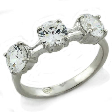 WildKlass Stainless Steel Ring High-Polished Women AAA Grade CZ Clear-WildKlass Jewelry