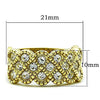 WildKlass Stainless Steel Pave Ring IP Gold Women Top Grade Crystal Clear-WildKlass Jewelry