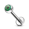 Round Eyeball Inlaid Ball 316L Surgical Steel WildKlass Labret, Monroe, Cartilage Studs-WildKlass Jewelry