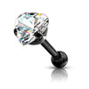 Heart CZ Pronged WildKlass Tragus/Cartilage Piercing Stud 316L Surgical Steel-WildKlass Jewelry