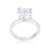 WildKlass 4.4ct CZ Rhodium Plated Classic Solitaire Ring-WildKlass Jewelry