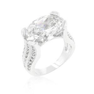 WildKlass Oval Triplet Cubic Zirconia Ring-WildKlass Jewelry