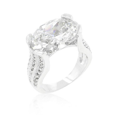 WildKlass Oval Triplet Cubic Zirconia Ring-WildKlass Jewelry