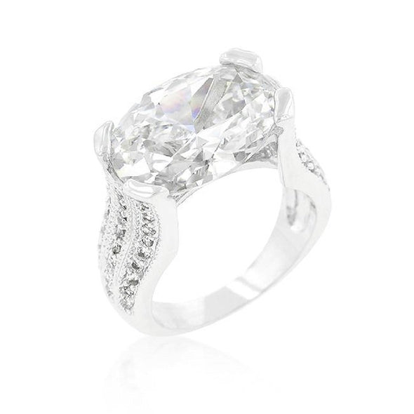 WildKlass Oval Triplet Cubic Zirconia Ring-WildKlass Jewelry