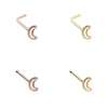 Golden & Rose Gold Illuminating Moon Shape L-Shape & Stud Nose Ring-WildKlass Jewelry
