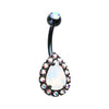 Opalescent Teardrop WildKlass Belly Button Ring-WildKlass Jewelry