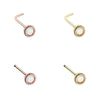 Golden & Rose Gold Glitter Opal Round Shape L-Shape & Stud Nose Ring-WildKlass Jewelry