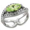 WildKlass Stainless Steel Ring Rhodium Women AAA Grade CZ Apple Green Color-WildKlass Jewelry