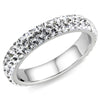 WildKlass Stainless Steel Ring High Polished Women Top Grade Crystal Clear-WildKlass Jewelry
