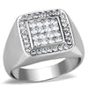 WildKlass Stainless Steel Ring High Polished (no Plating) Men AAA Grade CZ Clear-WildKlass Jewelry
