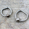 Titanium Flat Top WildKlass Captive Bead Rings-WildKlass Jewelry