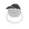 WildKlass Black and White Cubic Zirconia Baby Chick Ring-WildKlass Jewelry