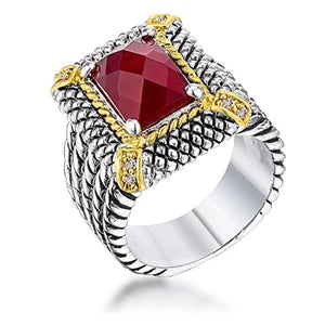 WildKlass Dark Pink Cable Ring-WildKlass Jewelry