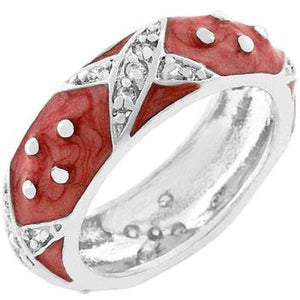 WildKlass Marbled Pink Enamel Ring-WildKlass Jewelry