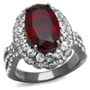WildKlass Stainless Steel Ring IP Light Black (IP Gun) Women Synthetic Siam-WildKlass Jewelry