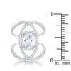 WildKlass 2.4ct CZ Rhodium Plated Contemporary Cocktail Ring-WildKlass Jewelry
