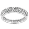 WildKlass Pave Crystal Silvertone Band-WildKlass Jewelry