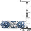 WildKlass Marbled Blue Enamel Ring-WildKlass Jewelry