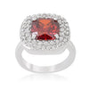 WildKlass Micropave Red Bridal Cocktail Ring-WildKlass Jewelry